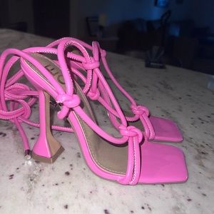 ego pink tie up shoes - UK 4| US 6